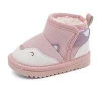 MASOCIO Winterschuhe Baby Boots Stiefel Winter Babyschuhe Mädchen Kleinkind Kinder Warme Gefütterte Fell Babystiefel Winterstiefel Schuhe 6-12 Monate Rosa (Hersteller Größe: CN 15) EU 18