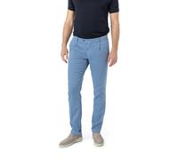 Mason's Bundfaltenhose Herren Regular Fit Leinen blau, 48