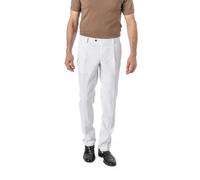 Mason's Bundfaltenhose Herren Regular Fit Leinen weiß, 46