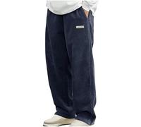 Masrin Cordhose Herren Baggy Jogginghose Elastische Taille mit Kordelzug Corduroy Sweathose Arbeitshosen Männer Jogger Basic Chino Jeans Cord Hosen Cargo Chinohose für Gym, Laufen Und Freizeit
