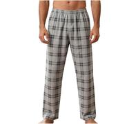 Masrin Pyjama Hosen Herren Baggy Weite Beine Schlafanzughose Unisex Palazzo Weihnachtshose Gerade Schlafhose Elastische Taille Chinohose Loose Fit Stoffhose Weihnachten Partyhose Silvester Outfit