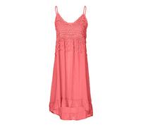 Masrin Sommerkleid Damen Sexy einfarbiges Trägerkleid Spitzennähten Midikleid Ärmelloses Spaghettiträger Sonnenkleid Plus Size Faltenkleid Trompetenkleid Freizeitkleid Urlaub Strandkleid S-5XL