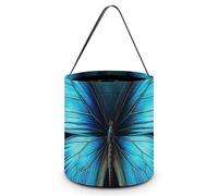 [Maße: 20 x 21 x 18 cm (B x L x L); Halloween-Tragetasche, blaues Schmetterlingsmuster, bedruckte Süßigkeitentüten - wiederverwendbar für Partys und Geschenke