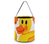 [Maße: 20 x 21 x 18 cm (B x L x L); Halloween-Tragetasche, Gummi-Entchenmuster, bedruckte Süßigkeitentüten - wiederverwendbar für Partys und Geschenke