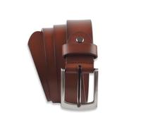 Massi Morino Ledergürtel Herren braun 115cm (3,5 cm breit) Gürtel aus echtem Rindsleder I Vollledergürtel inkl. Beutel