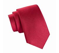Massi Morino Seidenkrawatte Herren Rot - 6,5cm breit, 155cm lang - Krawatte aus 100% Seide I Slim-Fit Herrenkrawatte I Inklusiver Geschenkbox