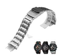 Massives Edelstahl-Uhrenarmband for Casio Edifice EF/EFR-Serie, robuster Metallarmband-Ersatz mit maßgeschneiderten Endgliedern(EFR-500 Silver)
