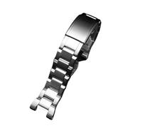 Massives Edelstahlarmband, 26 mm, kompatibel mit Casio GST-B100 S130 W300GL 400G W330 GST-W120L S120 W130L S100, wasserdicht for Herren(Silver)