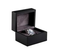 massivholz uhrenbox Uhrenbox aus mattschwarzem Holz for Damen und Herren