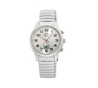 Funkuhr MASTER TIME "Super Power Zugband, MTLA-10820-42M" Armbanduhren grau (stahlgrau) Damen Quarzuhren (38799640-0)