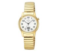 Funkuhr MASTER TIME, goldfarben, Armbanduhren, Damen, Quarzuhr, Armbanduhr, Damenuhr, Edelstahlarmband, analog, digital (18325451-0) goldfarben