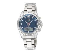 Master Time Herren-Armbanduhr Sporty MTGA-10875-32M Funk Analog-Digital Big Date Stahl/Blau