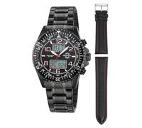 Master Time Funk Quarz Herren Uhr Analog-Digital mit Edelstahl Armband MTGA-10921-22M