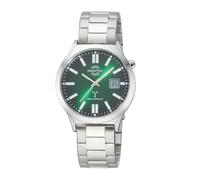 Funkuhr MASTER TIME, silberfarben, grün, schwarz, Armbanduhren, Herren, Quarzuhr, Armbanduhr, Herrenuhr, Edelstahlarmband, analog, digital (95280260-0) silberfarben, grün, schwarz