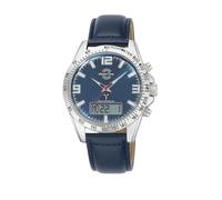 Master Time MTGA-10876-32L Funk-Herrenuhr Sporty Big Date Leder Blau