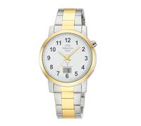 Funkuhr MASTER TIME "Basic", silberfarben, goldfarben, Armbanduhren, Herren, Quarzuhr, Armbanduhr, Herrenuhr, Edelstahlarmband, analog, digital (48176243-0) silberfarben, goldfarben