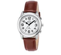 Master Time MTGA-10806-12L Sprechende Herren-Funkuhr mit Lederband