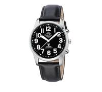 Master Time Funk Quarz Sprechende Herren Uhr Analog mit Leder Armband MTGA-10868-22L