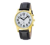Funkuhr MASTER TIME, schwarz, Armbanduhren, Herren, Quarzuhr, Armbanduhr, Herrenuhr, Lederarmband, analog (58851867-0) schwarz