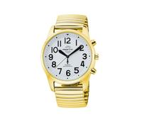 Funkuhr MASTER TIME, goldfarben, Armbanduhren, Herren, Quarzuhr, Armbanduhr, Herrenuhr, Edelstahlarmband, analog (29545455-0) goldfarben