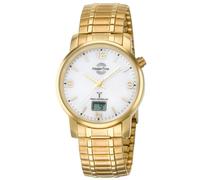 Master Time Herren-Funkuhr Basic mit Zugband Goldfarben MTGA-10312-12M