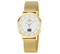 Master Time MTLA-10949-12M Damen-Funkuhr Advanced Mesh-Band Goldfarben
