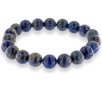 Masteract Lapis-Lazuli Armband mit 10mm Lapis-Lazuli Perlen auf doppelten Gummiband AR006 Perlenzentrum Stelyna