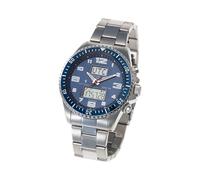 Masterline 1966 Funk Herren Armbanduhr Funkuhr World-Timer Blau Edelstahl ML06266004