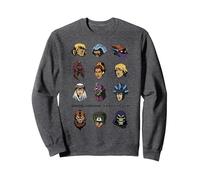 Masters of The Universe: Revelation Heroes and Villains Sweatshirt, Unisex für Erwachsene, Anthrazit Meliert, M