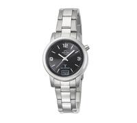 MasterTime Damen-Funkuhr Basic, silber/ schwarz - MTLA-10303-21M