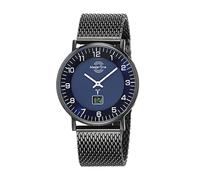 MasterTime Herren-Funkuhr Advanced, schwarz/ blau - MTGS-10559-32M
