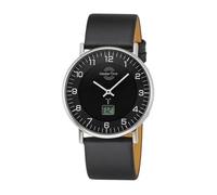 MasterTime Herrenuhr MTGS-10560-22L, Funk, analog-digital, Schwarz, Lederarmband