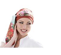 MASUMI Bambus-Kopfbedeckung für Damen | Geschenke für Frauen mit Chemo oder Alopezie Haarausfall - Orange - Einheitsgröße - Yanna