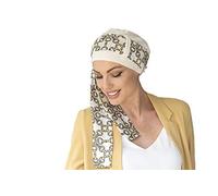 MASUMI - Bambus-Kopfbedeckung für Damen | Geschenke für Frauen mit Chemo oder Alopezie Haarausfall, Weißgoldene Kette, Einheitsgröße - Yanna