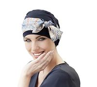 MASUMI Chemo Bio-Kopfbedeckung - Yanna Kopftuch | Krebs-Kopfbedeckung für Frauen mit Haarausfall | Alopezie-Hüte & Bezüge | Turban | 95% atmungsaktiver Bambus (Modell: Navy Mosaica Linea)