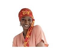 MASUMI Chemo Organic Headwear - YANNA Kopftuch | Krebskopfbedeckung für Frauen mit Haarausfall | Alopezie Hüte & Abdeckungen | Turban | 95% atmungsaktiver Bambus (Modell: Brick Lotus Florenza), Ziegel