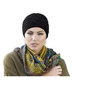MASUMI Primrose - Damen Mütze für Chemotherapie, Krebspatienten und Frauen mit Haarausfall - Geschenkidee (Schwarz)