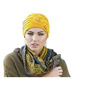 MASUMI Primrose - Kopfbedeckung chemo Damen Mütze für Chemotherapie, Krebspatienten und Frauen mit Haarausfall (Gelb Sonnenschein)