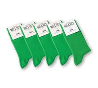 Mat & Vic's grüne Socken Herren 43-46, feine Strümpfe aus Cotton Baumwolle gekämmt, Herrensocken für Freizeit, für Business Männer Damen, grün, green socks, Größe 43-46, 5 Paar