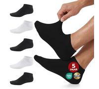 Mat & Vic's Sneaker Socken Herren - Schwarz-Weiß, 47-50, 5 Paar