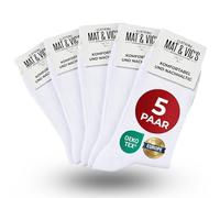 Mat & Vic's Socken - Made in Europe, Weiß, 43-46, 5 Paar