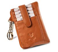 MATADOR 2in1 Schlüssel Organizer Leder #BRISTOL mit edler Geschenkbox, Schlüsselmäppchen, Autoschlüssel Tasche, RFID Portemonnaie, 4 Fächer, Luxus Schlüsseltasche mit mehreren Fächern, Braun Hell