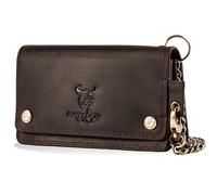 MATADOR Biker Geldtasche Leder #Dallas mit edler Geschenkbox, Elegantes Portemonnaie mit Kette und RFID Blocker, Luxus Portemonnaie Kette und Viele Kartenfächer in Braun Dunkel