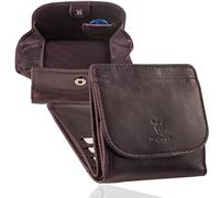 MATADOR Geldbörse Damen Klein Leder Wien Portemonnaie Klein mit edler Geschenk Box, Elegante Mini Geldbörse mit RFID Blocker, Luxus Portmonee Damen mit vielen Fächern in Lila