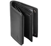 MATADOR Geldbörse Herren Leder Schwarz #Toronto mit edler Geschenk Box, Elegantes Portmonee RFID Schutz, Luxus Geldtasche Herren Viele Kartenfächer in Schwarz Nappa