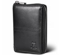 MATADOR Herren Portemonnaie Leder #Cordoba mit edler Geschenk Box, Elegante Herren Geldbörse mit RFID Blocker, Luxus Portemonnaie Leder mit Reißverschluss und Viele Kartenfächer in Schwarz Nappa