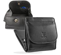 MATADOR Mini Geldbörse Herren Leder Wien Kleiner Geldbeutel mit edler Geschenk Box, Elegantes Mini Portemonnaie mit RFID Blocker, Luxus Herren Geldbörse Klein mit vielen Fächern in Schwarz Nappa