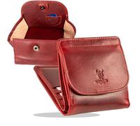 MATADOR Portemonnaie Damen Klein Leder Wien Mini Geldbörse mit edler Geschenk Box, Eleganter Geldbeutel Damen Klein mit RFID Blocker, Luxus Kleine Geldbörse mit vielen Fächern in Rot