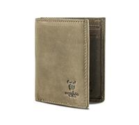 MATADOR Slim Wallet Chicago mit Münzfach & RFID-Schutz - Handgefertigter Echt Leder Mini Geldbeutel Klein für Herren - Karten Portemonnaie für Männer in Grau - Inkl. Geschenk-Box