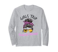 Matching Girls Trip Praia Da Marinha Portugal Unordentlicher Haarknoten Langarmshirt